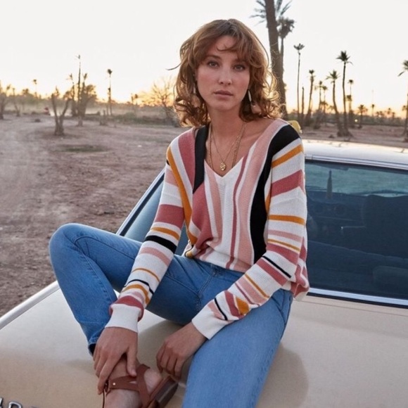Sezane Sweaters - Sezane striped pina jumper